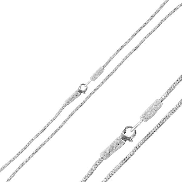 Handwoven Kazaz Wheat Chain Necklace In Pure Silver – Zehrai