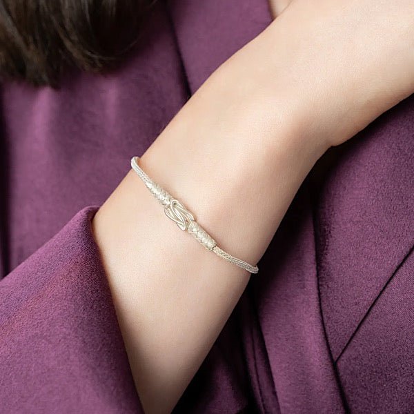 Kazaz Reef Knot Bracelet in Pure Silver - Zehrai