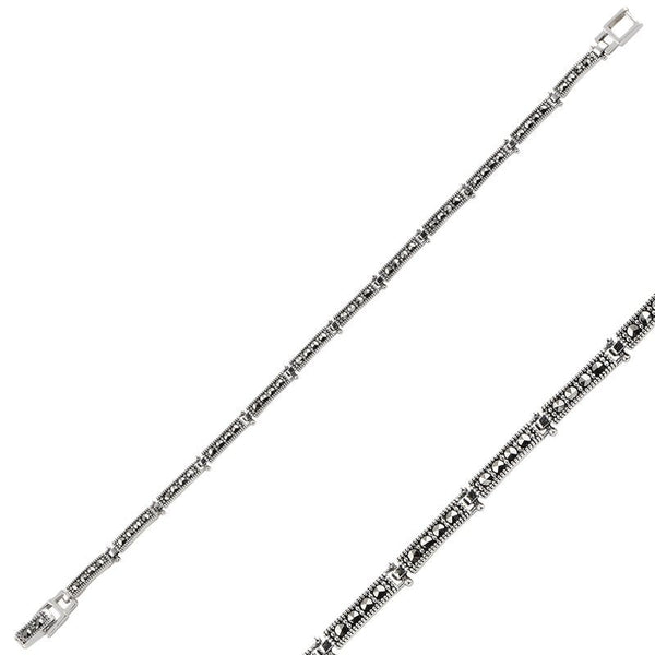 Marcasite Tennis Bracelet in Sterling Silver - Zehrai