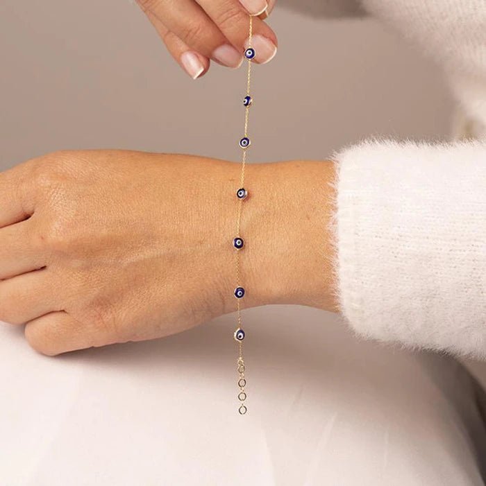 Sterling Silver Evil Eye Bracelet - Zehrai